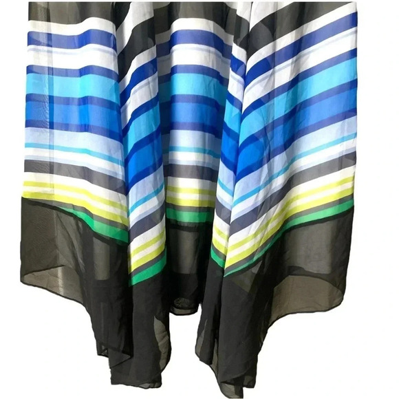 SANGRIA Y2K Striped Fairy Handkerchief Hem Sleeveless Dress Size 10 Whimsical - Picture 8 of 10